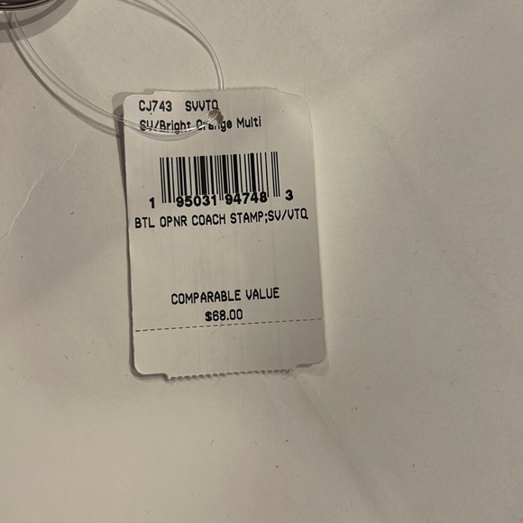 Coach Leather NWT Key chain/ Bottle opener in Orange - Picture 2 of 6